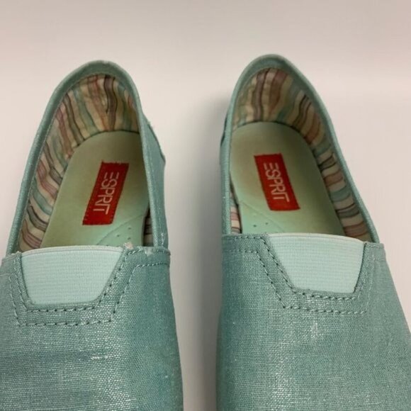 Esprit Lemon Toso shimmer Slip On Canvas Shoe Sz 7.5 - Picture 9 of 13